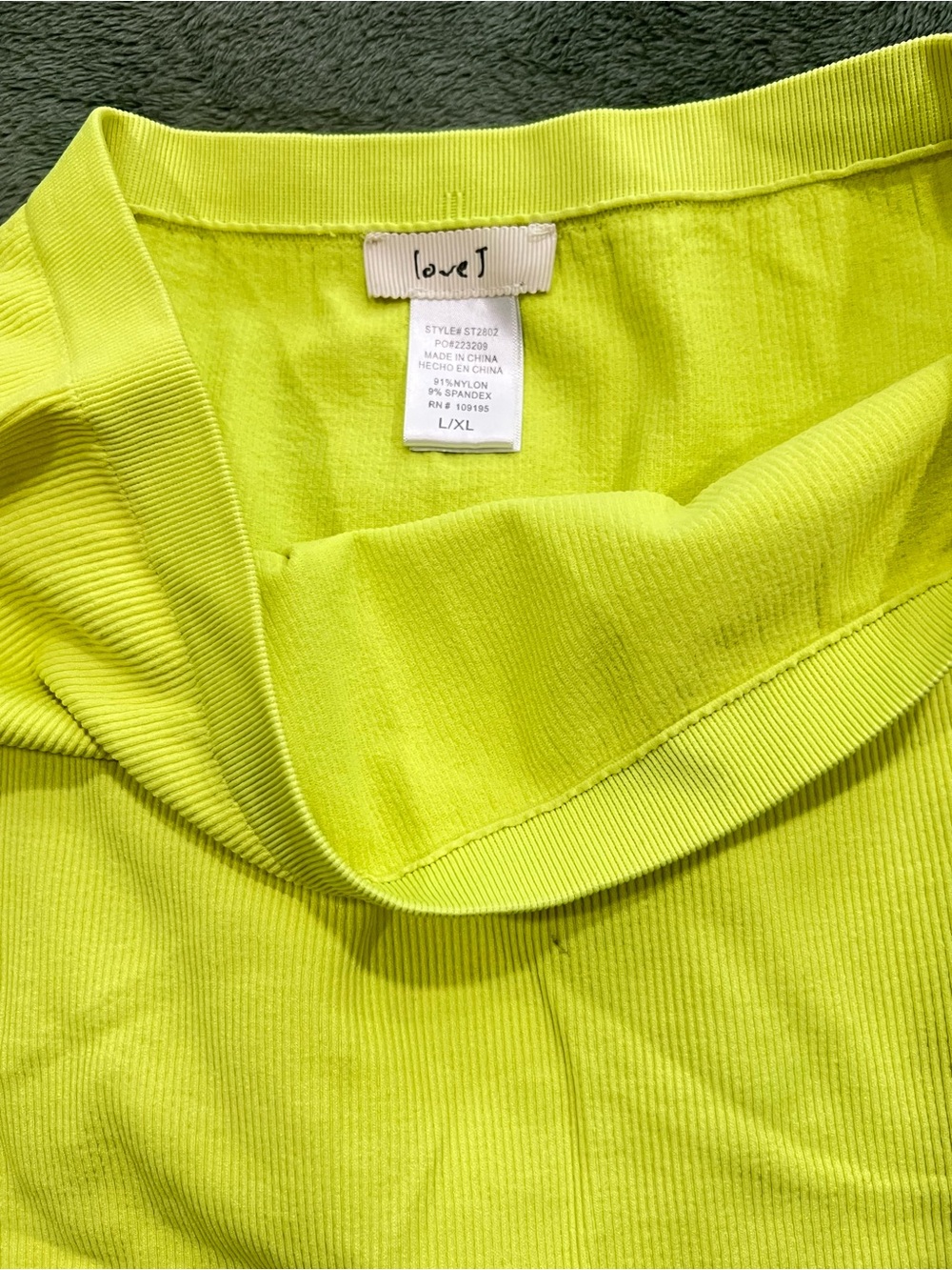 love J Neon Yellow Bike Shorts e11